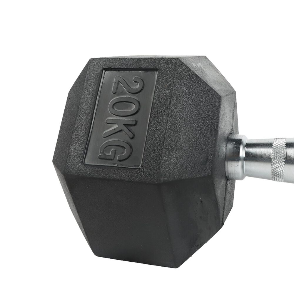 Mancuerna Hexagonal Acero Recubierta Caucho 20 Kg image number 2.0