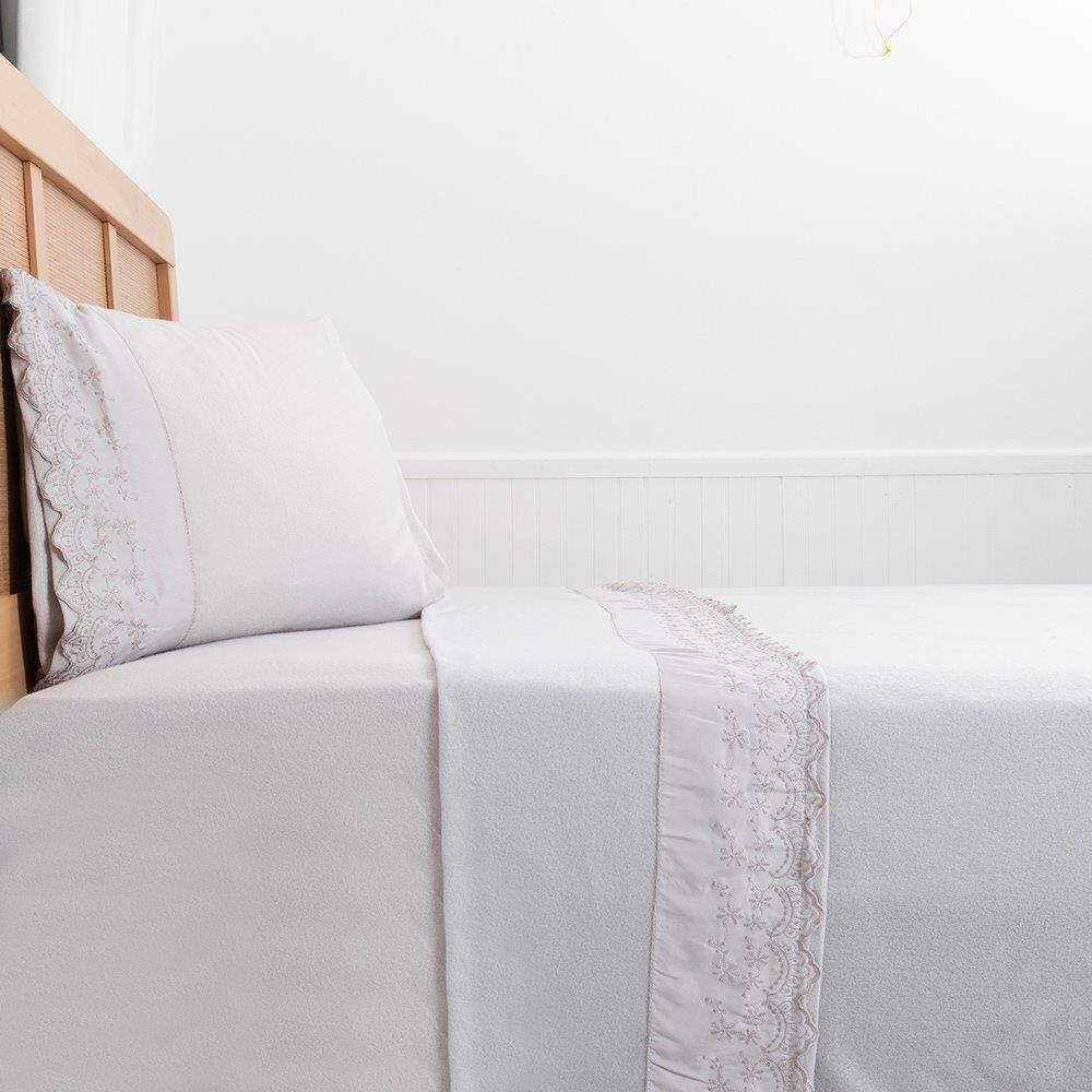 Sabana Polar Lisa Broderie 1.5 Plazas Gris image number 3.0