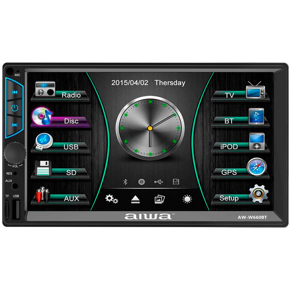 Radio Auto 2 Din Mirrorlink Touch De 7'' Aiwa W660bt image number 0.0