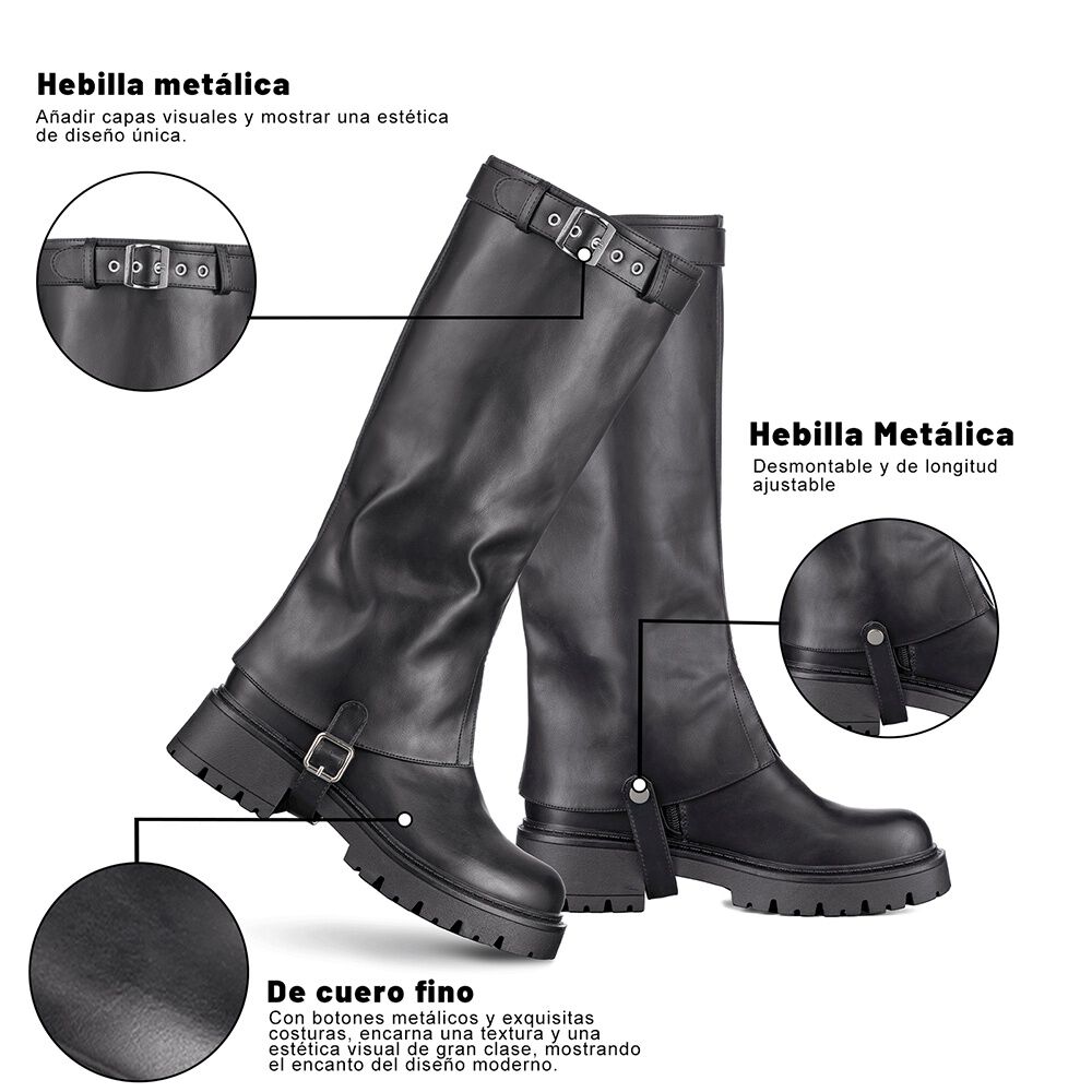 Bota Larga Mujer Eco Cuero De Moda Desmontable Weide Czy616 image number 6.0