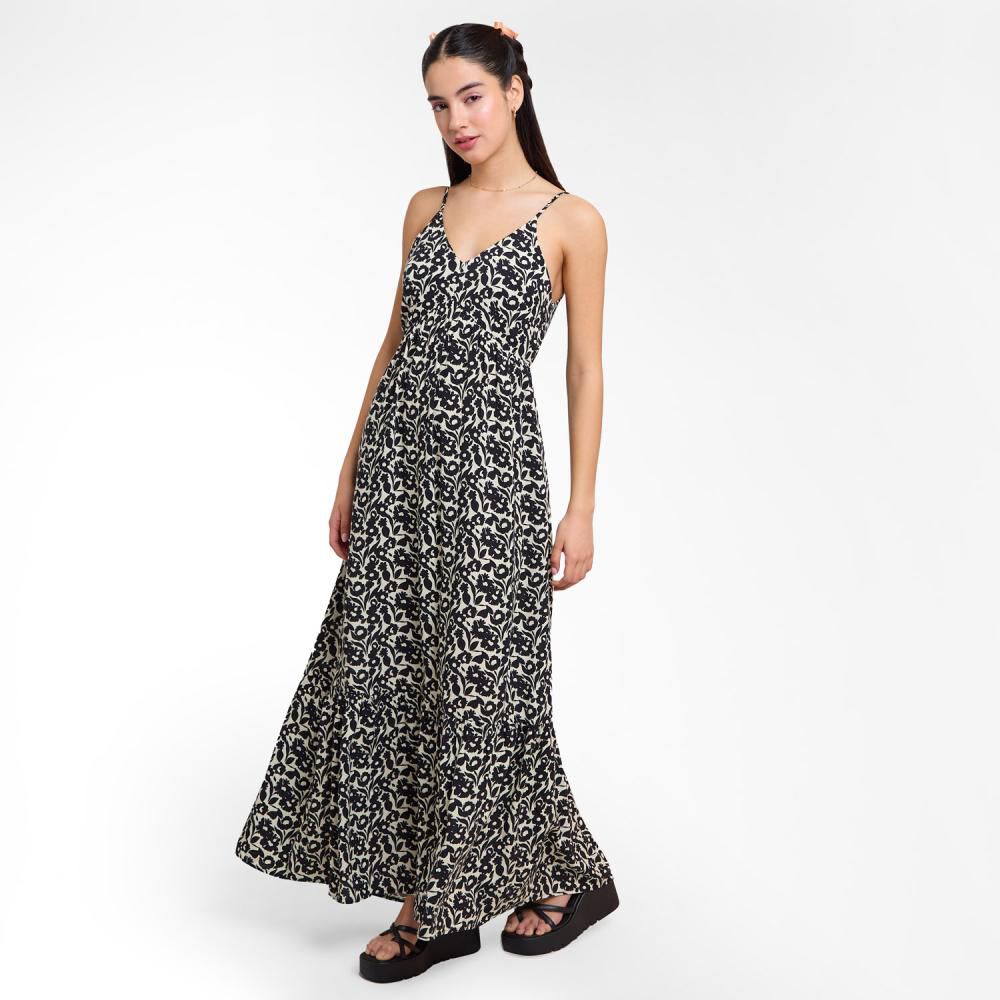 Vestido Largo Estampado Sin Mangas Cuello V Mujer Freedom image number 2.0