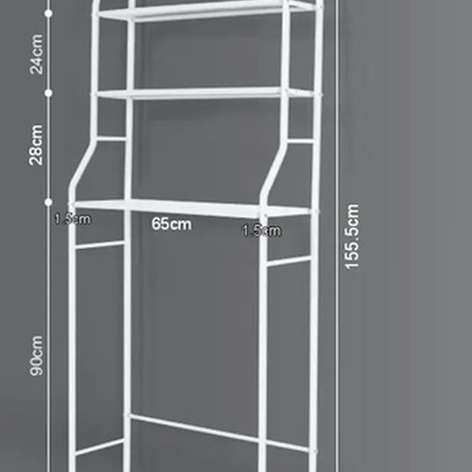 Estante Repisa Organizador De Ba&ntilde;o Color Blanco image number 4.0