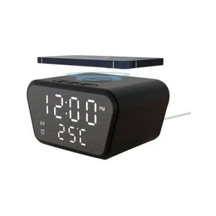 Reloj Despertador Con Cargador Inal&aacute;mbrico Y Term&oacute;metro