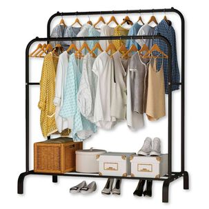 Perchero Organizador De Ropa Tendedero Acero Inoxidable Doble