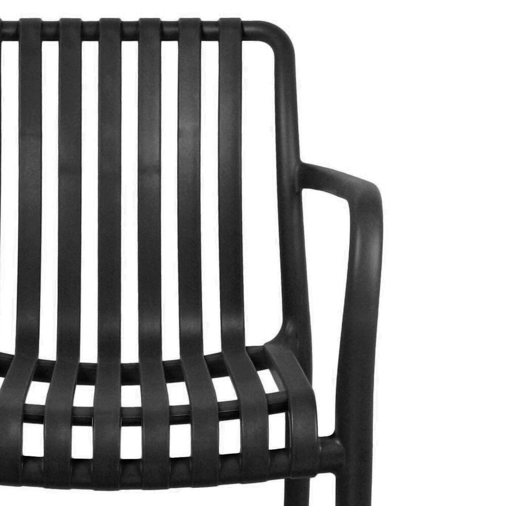 Set 4 Sillas Terraza Plástica Giza Negra image number 3.0