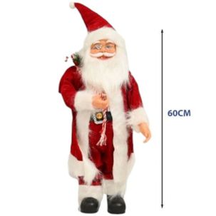 Santa Decoracion Navidad Viejo Pascuero 95 Cm Con Musica