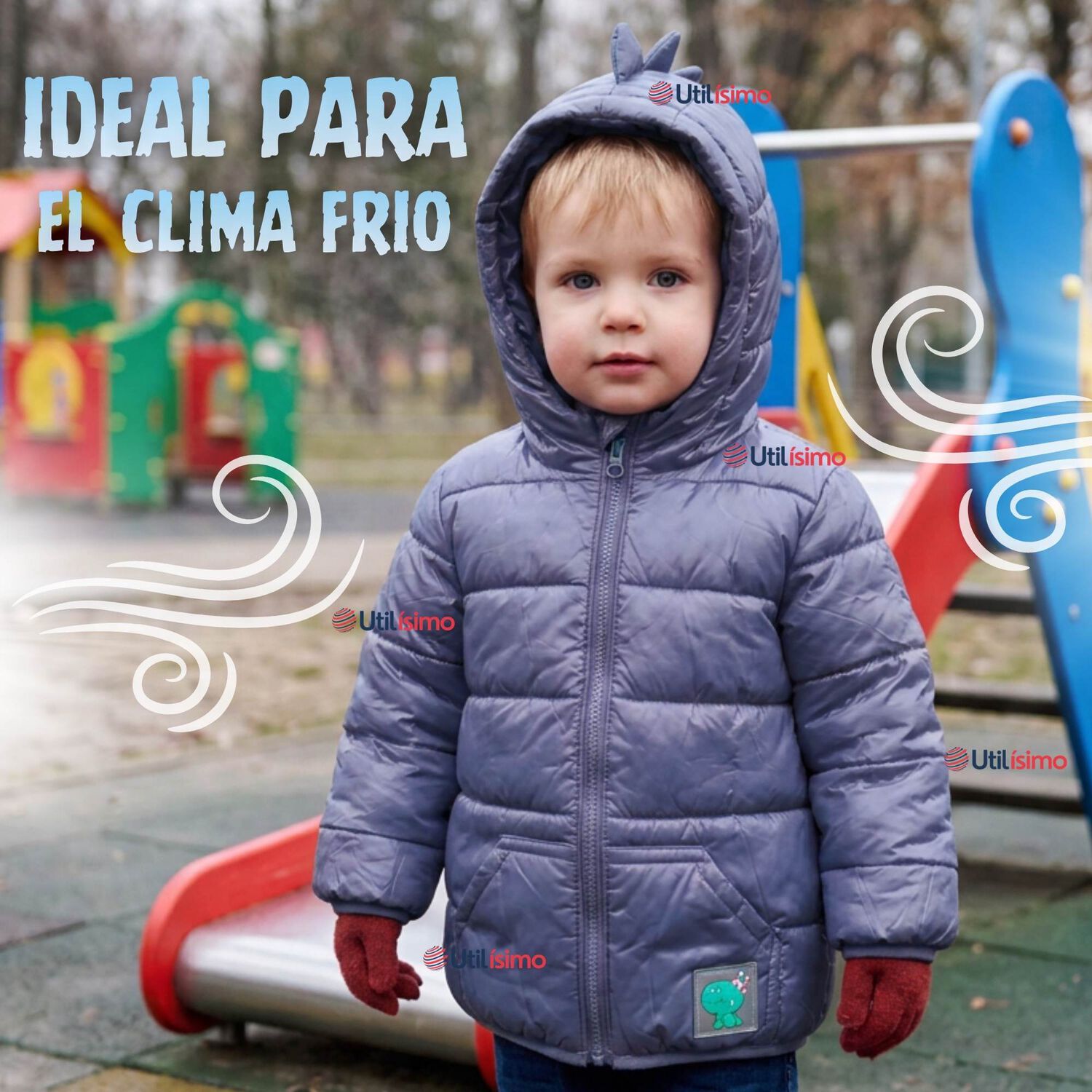 Parka Dinosaurio Con Capucha Manga Larga Ni&ntilde;o Jump Kids image number 6.0