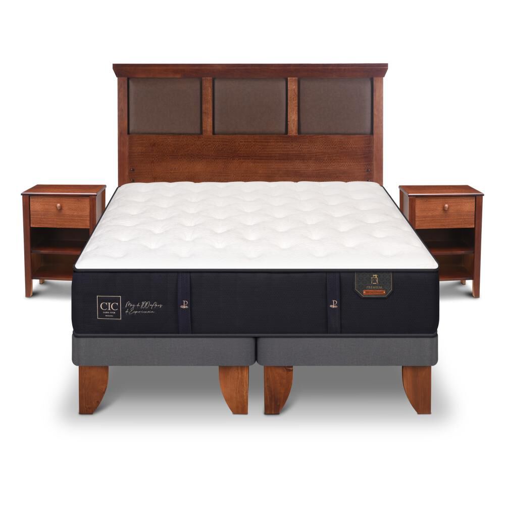 Cama Europea Cic Premium / King / Base Dividida + Set De Maderas image number 0.0