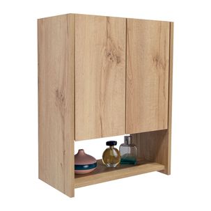 Botiquin 2 Puertas 60x45x25 Cm Café Claro Y Gris