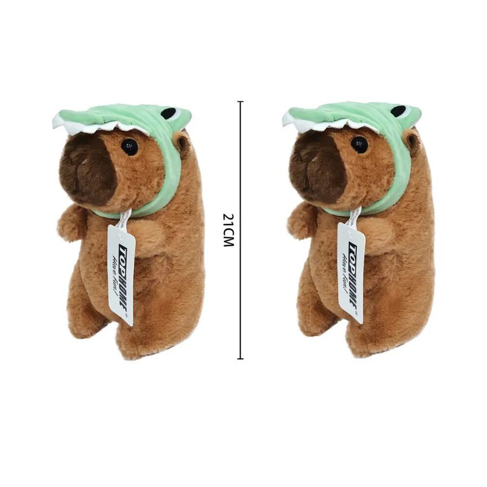 Peluche Capibara Gorrita Cocodrilo 21cm image number 1.0