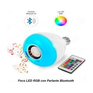 Ampolleta Led Rgb Parlante Bluetooth 12w