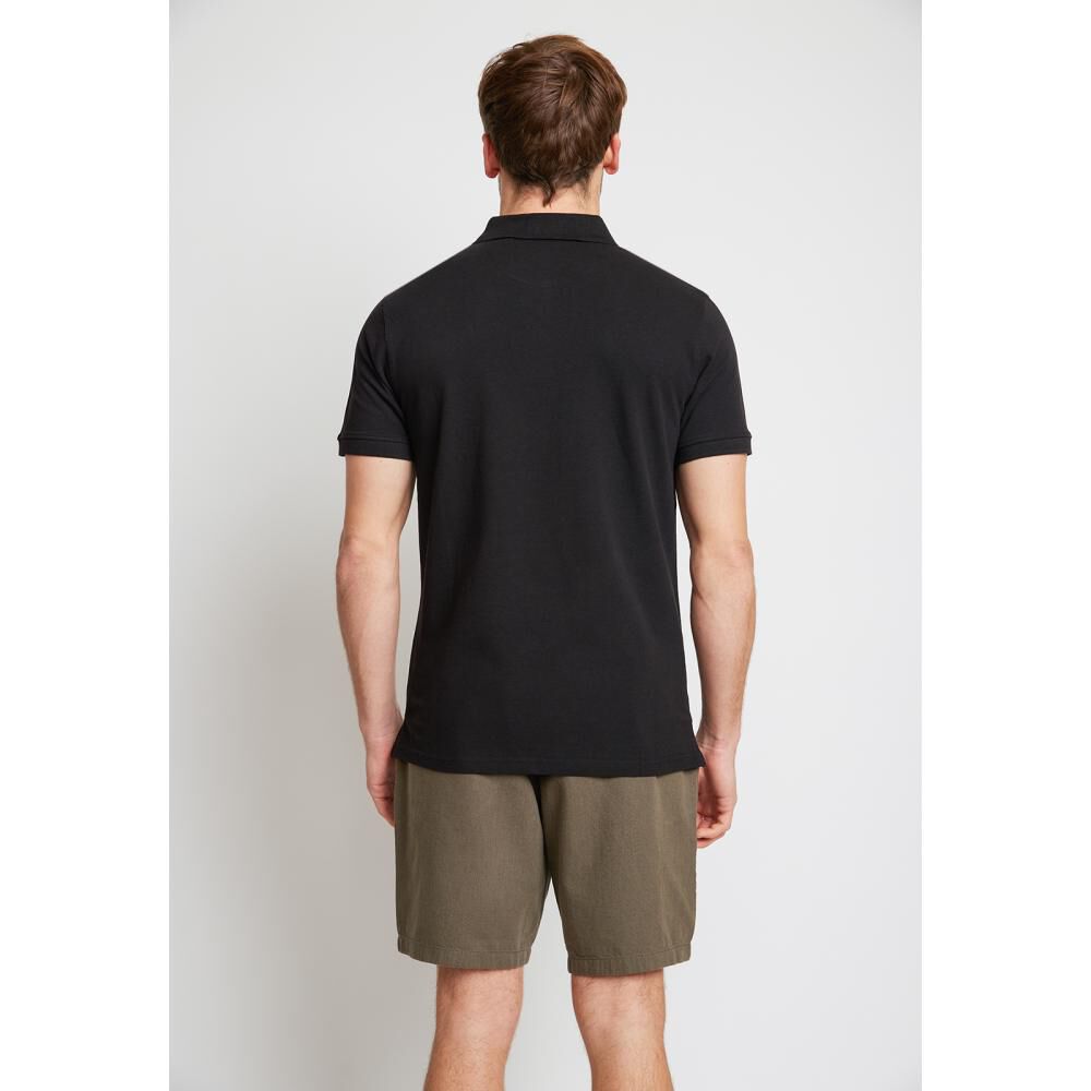 Polera Slim Lisa Manga Corta Cuello Piqué Hombre Trial image number 2.0