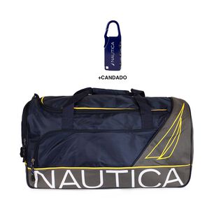 Bolso De Viaje Nautica Mannar M Azul + Candado