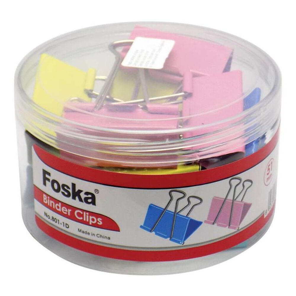 Clips De Carpeta Colores 51 Mm 801-1d Foska image number 0.0