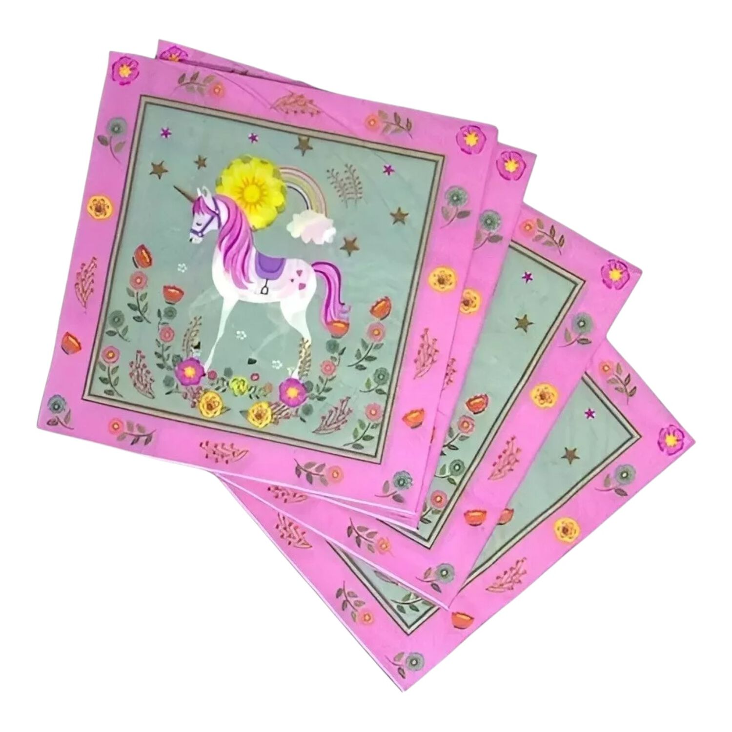 Set Cotill&oacute;n Cumplea&ntilde;os Unicornio 10 Ni&ntilde;os Kawaii Rosado Tur image number 5.0