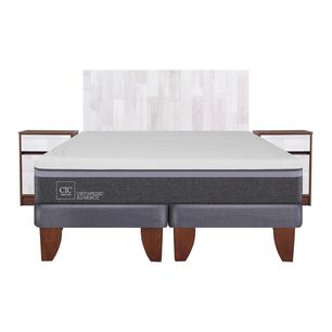 Cama Europea Cic Ortopedic Advance / King / Base Dividida + Set De Maderas