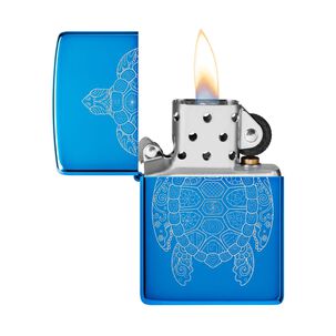 Encendedor Zippo Zen Turtle Design Azul Zp46177