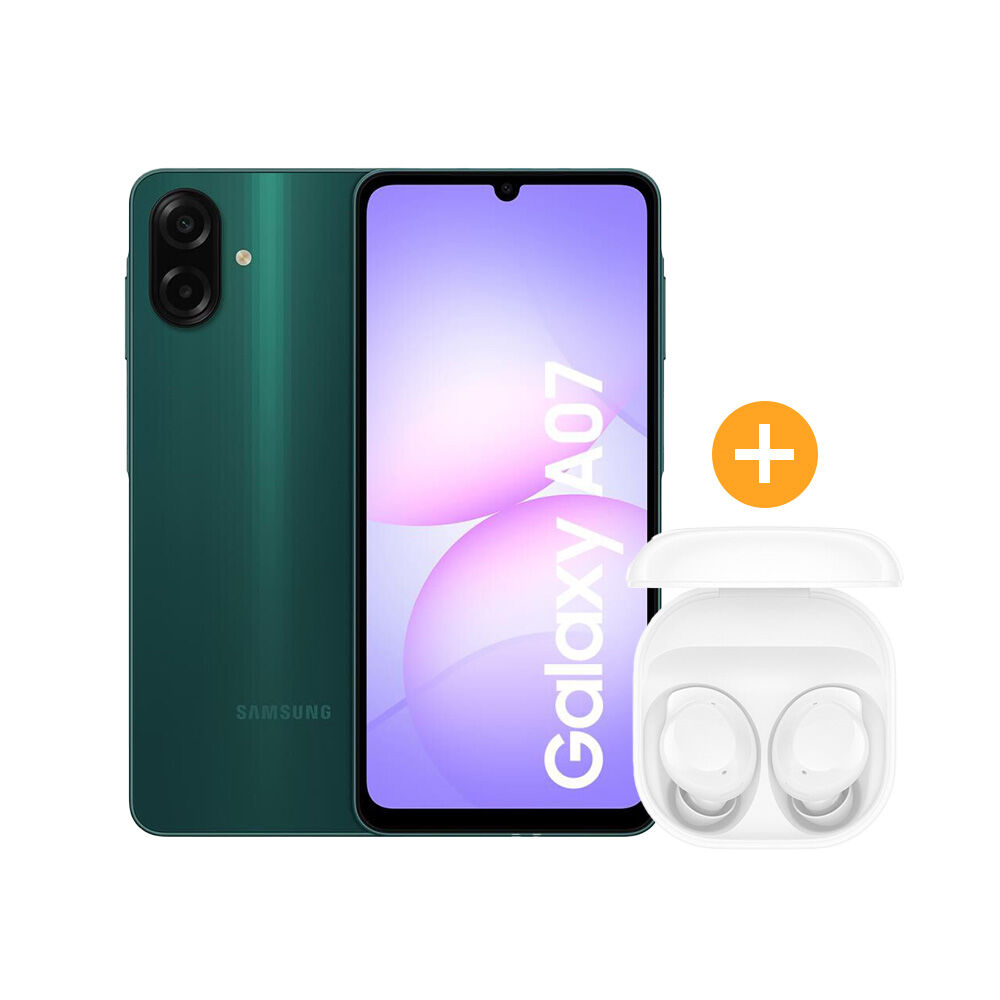 Smartphone Samsung Galaxy A07 Lte / 128 GB / Verde / Liberado + Aud&iacute;fonos Bluetooth Galaxy Buds Core Blanco image number 0.0