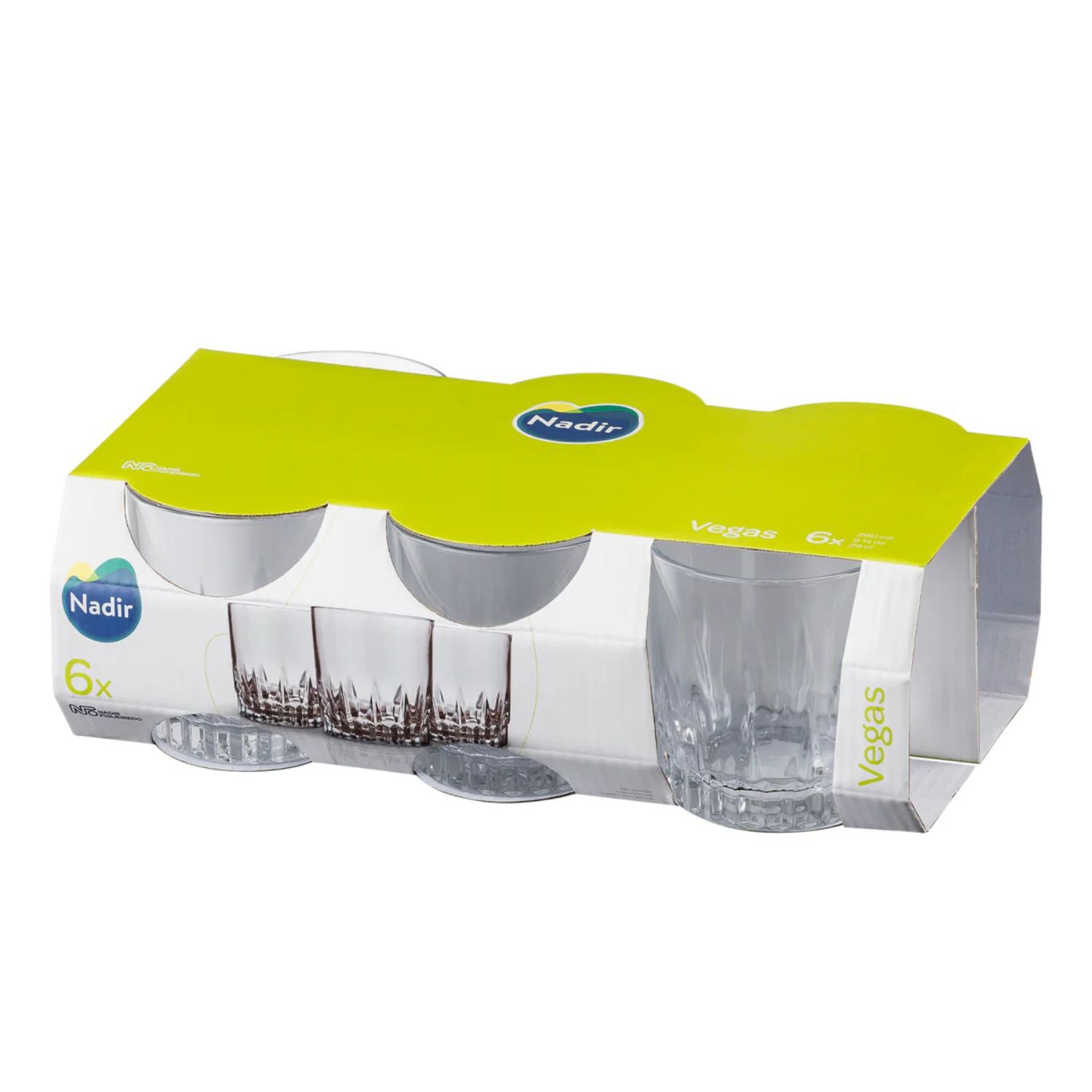 Set 6 Vasos Vidrio 290ml Modelo Vegas Duraderos Hogar image number 0.0