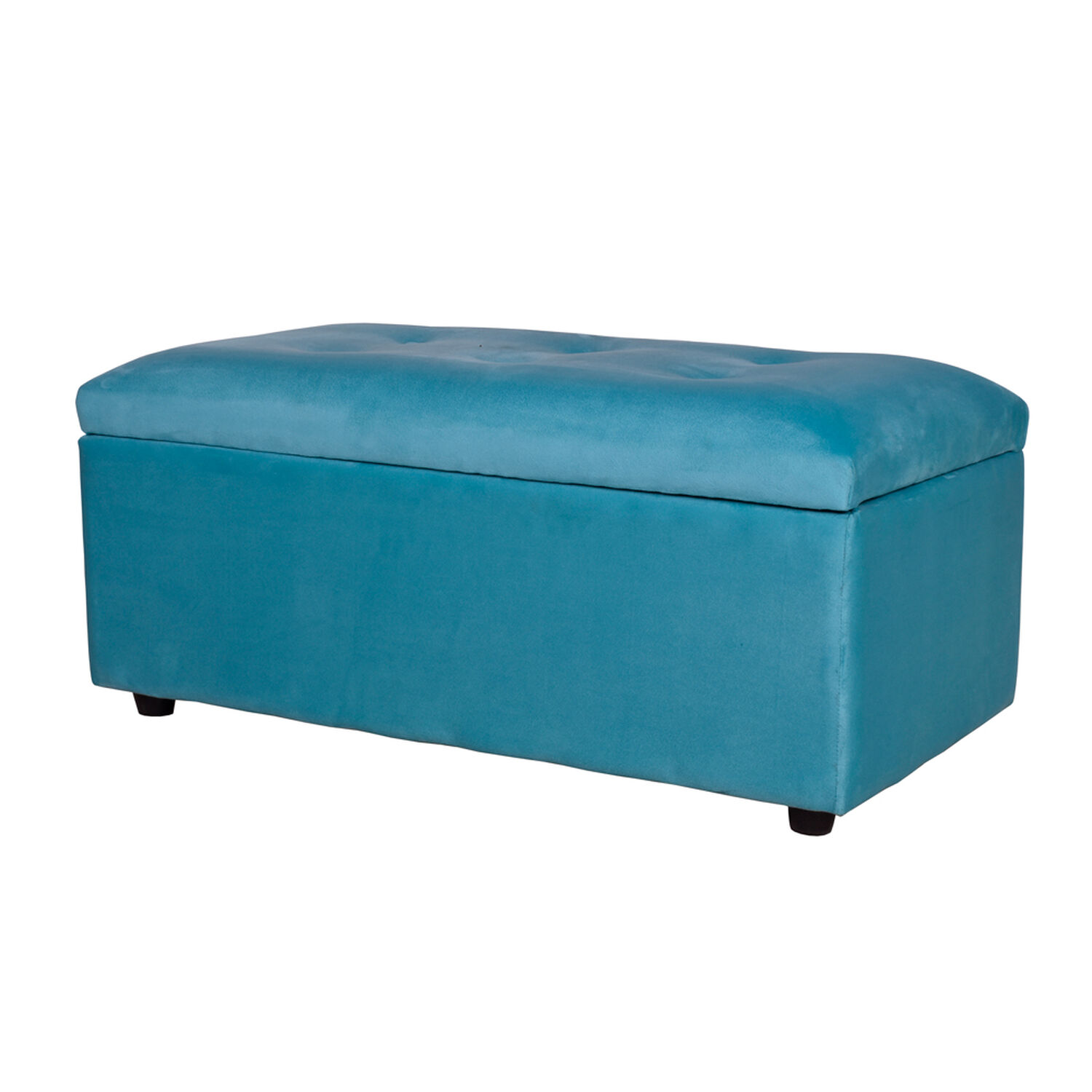 Banqueta Baul Felpa Turquesa 95x50x45 image number 2.0