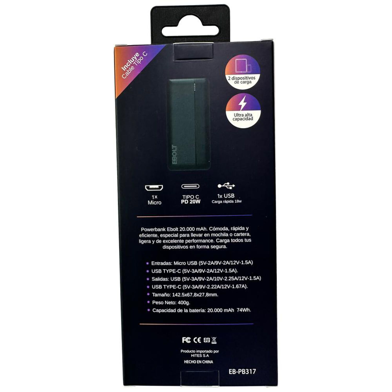 Power Bank Ebolt Eb-pb317 image number 4.0