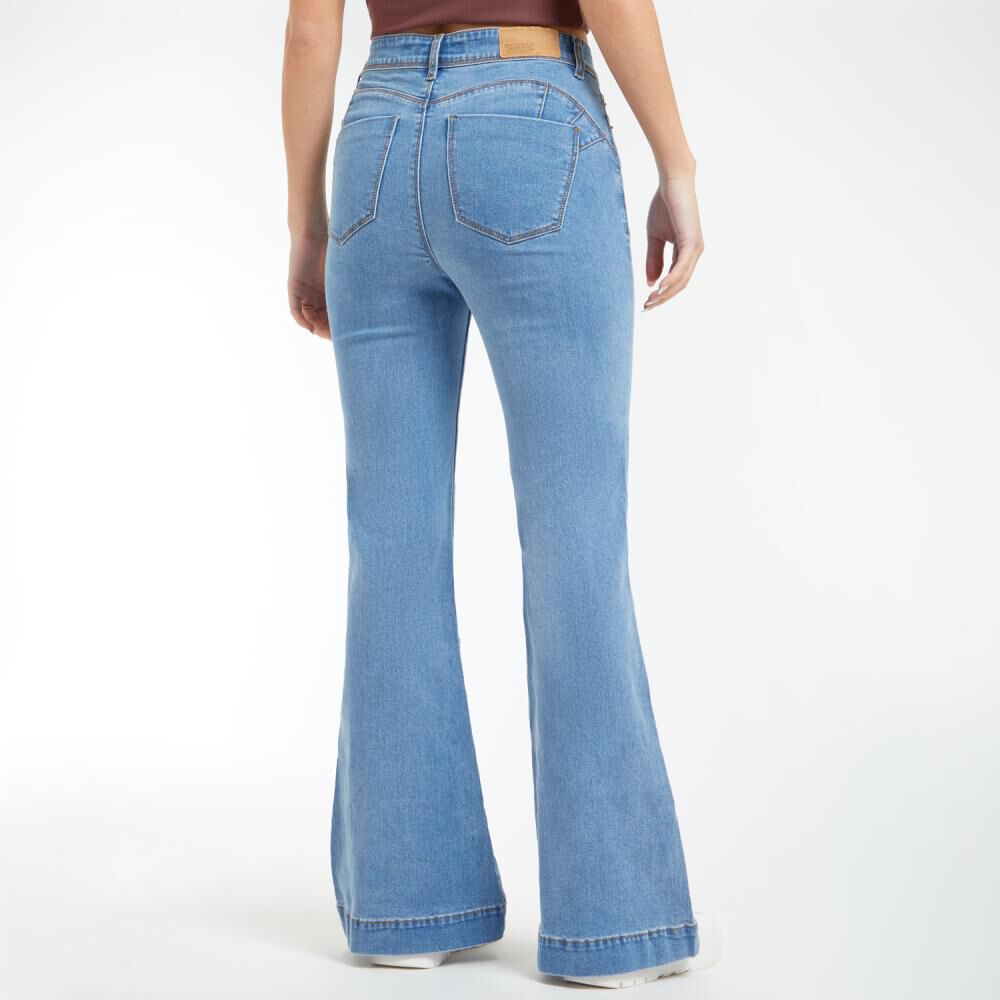 Jeans Tiro Alto Flare Mujer Freedom image number 3.0