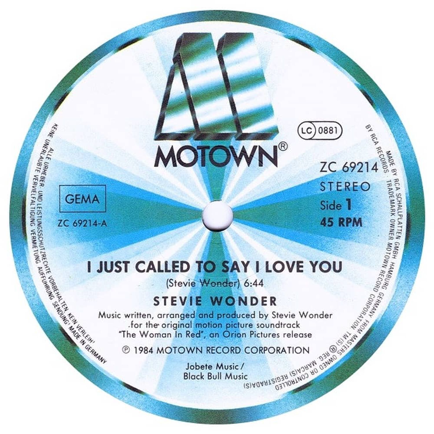 Stevie Wonder - I Just Call To Say I Love You | 12" Maxi Single Usado image number 2.0