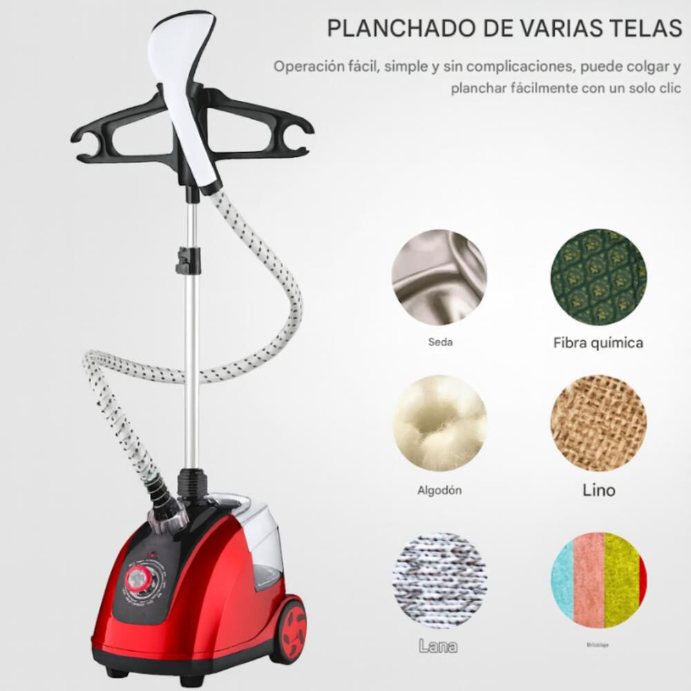 Plancha De Ropa A Vapor Vertical Con Ruedas 1800w Ajustable image number 6.0