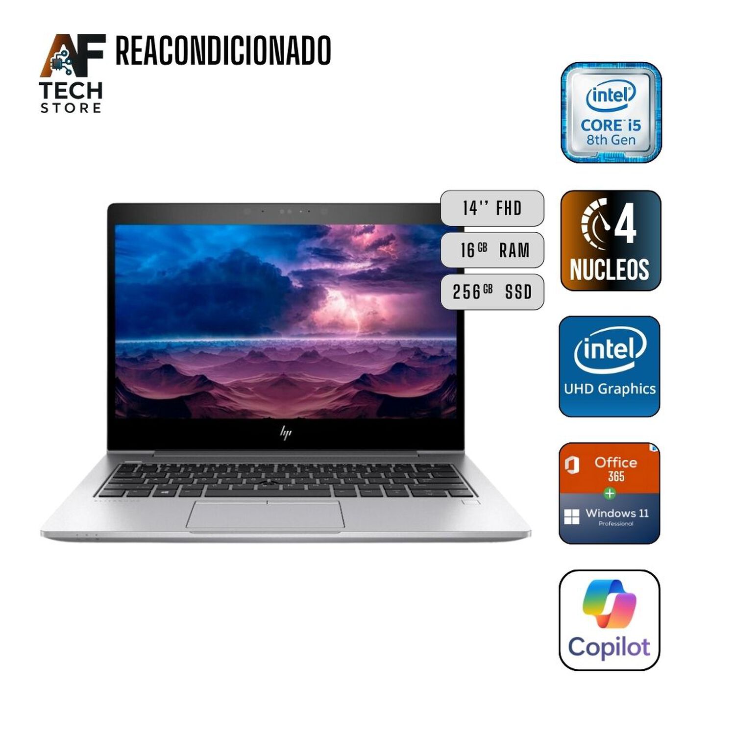Notebook Hp 830 G5 I5 8th 16gb 256gb - Win11+office - Reacondicionado Profesional image number 0.0