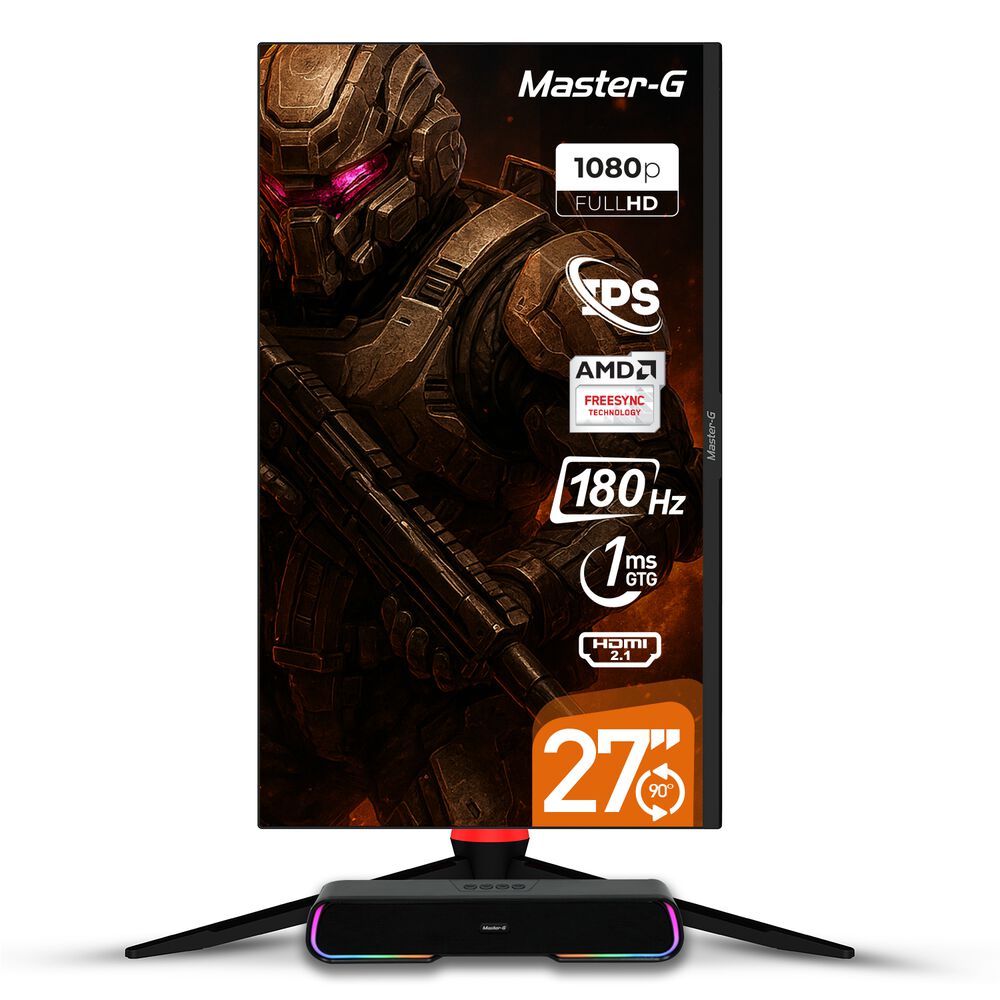 Pack Monitor Gamer 27" Fhd Ips Pivote 180hz 1ms + Soundbarbt image number 1.0