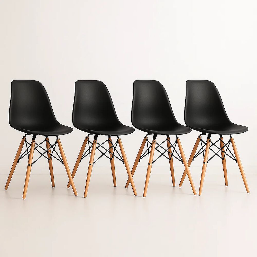 Pack De 4 Sillas Eames Negra image number 0.0