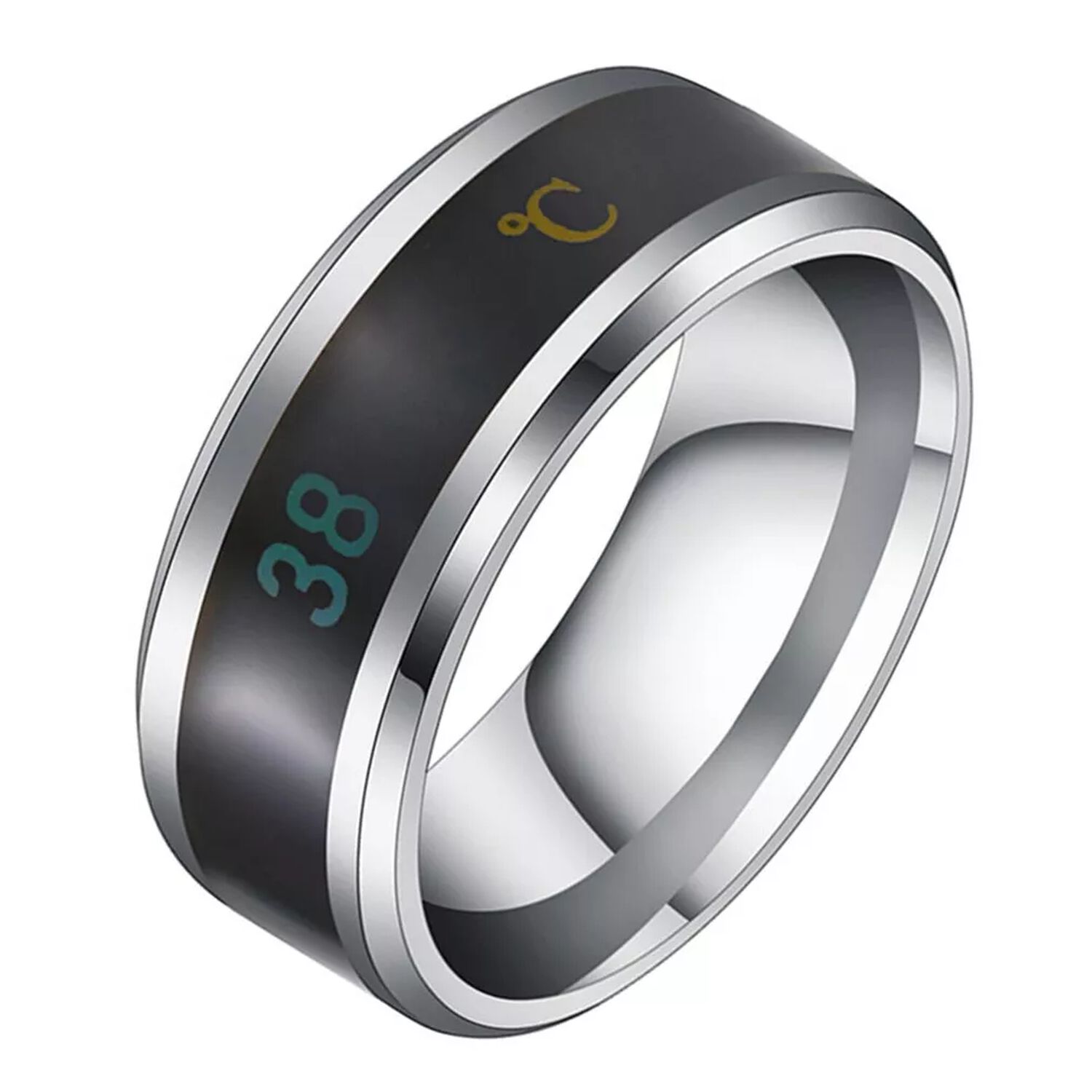 Anillo Titanio Indicador De Temperatura Corporal Termometro Personal image number 1.0