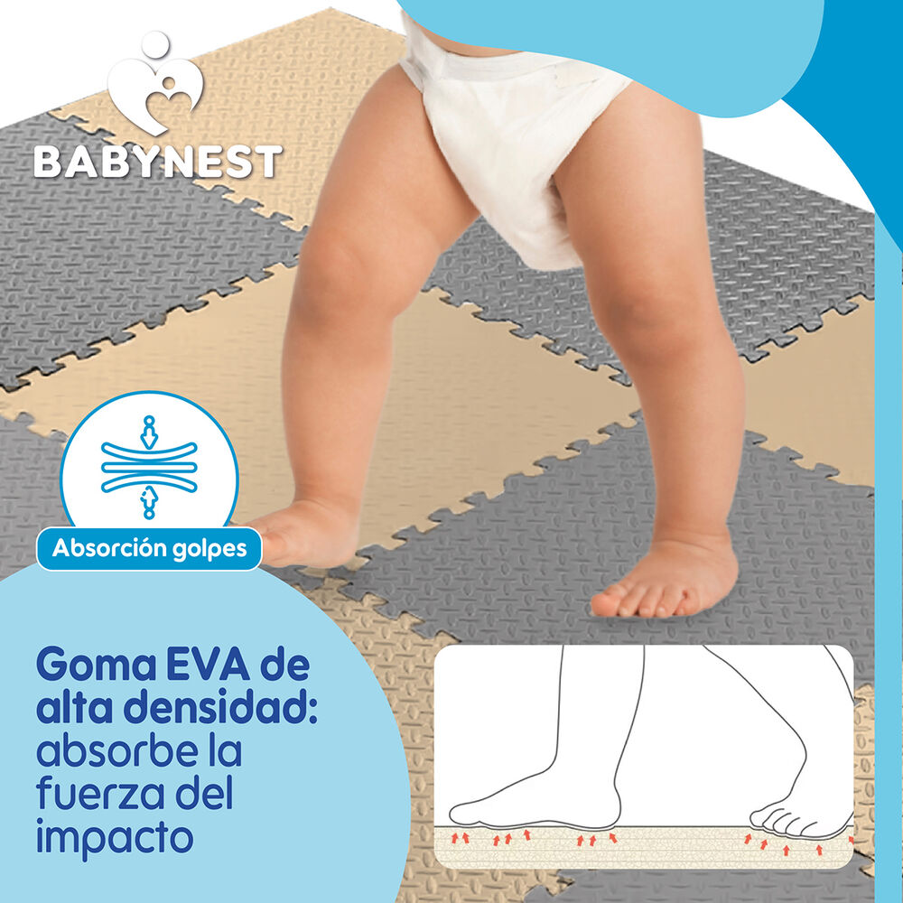 Piso De Goma Eva Bebé Alfombra Babynest 10mm 60x60cm Set X8 - Ryb image number 4.0