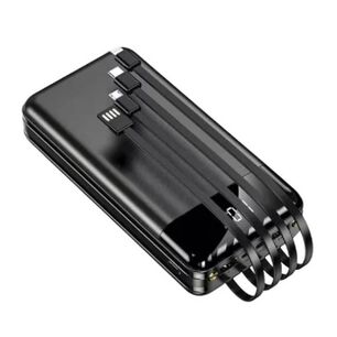 Powerbank Bater&iacute;a Externa Para Celulares 10000 Mah 3 Cables Inclu&iacute;dos Tipo C