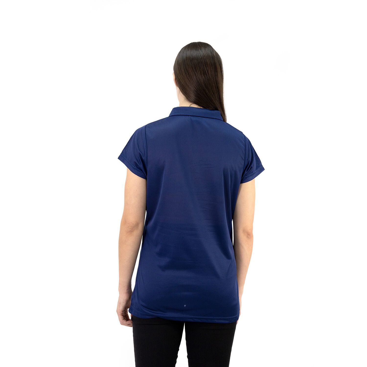 Polera Cooldry Quebec Manga Corta Azul Mujer image number 5.0