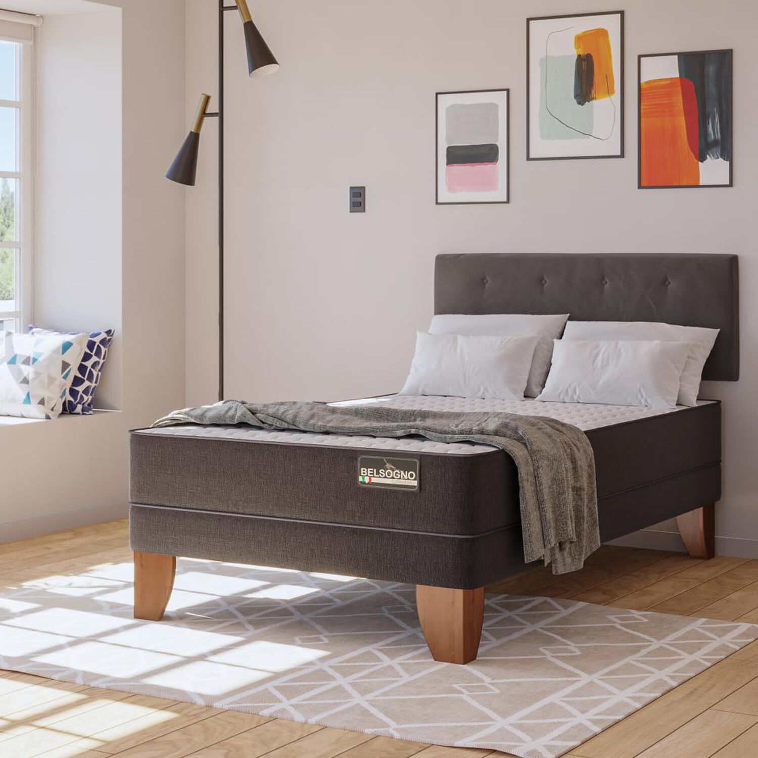 Cama Europea Belsogno One / 1.5 Plazas / Base Normal image number 5.0