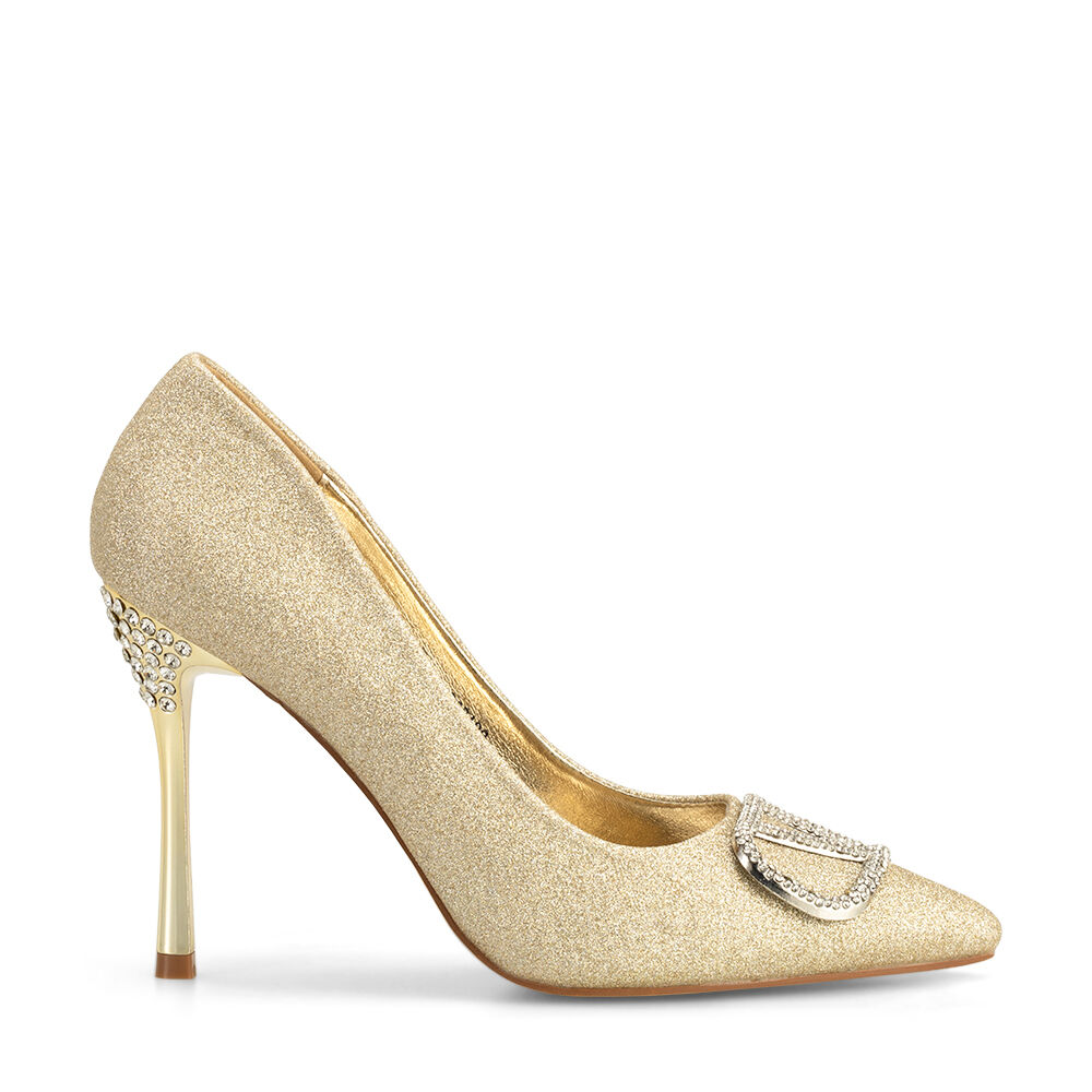 Zapatos Taco Alto Dorado Fiesta Ghe12 Weide image number 0.0