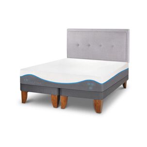 Cama Europea Cic Alaska / 2 Plazas / Base Dividida + Respaldo