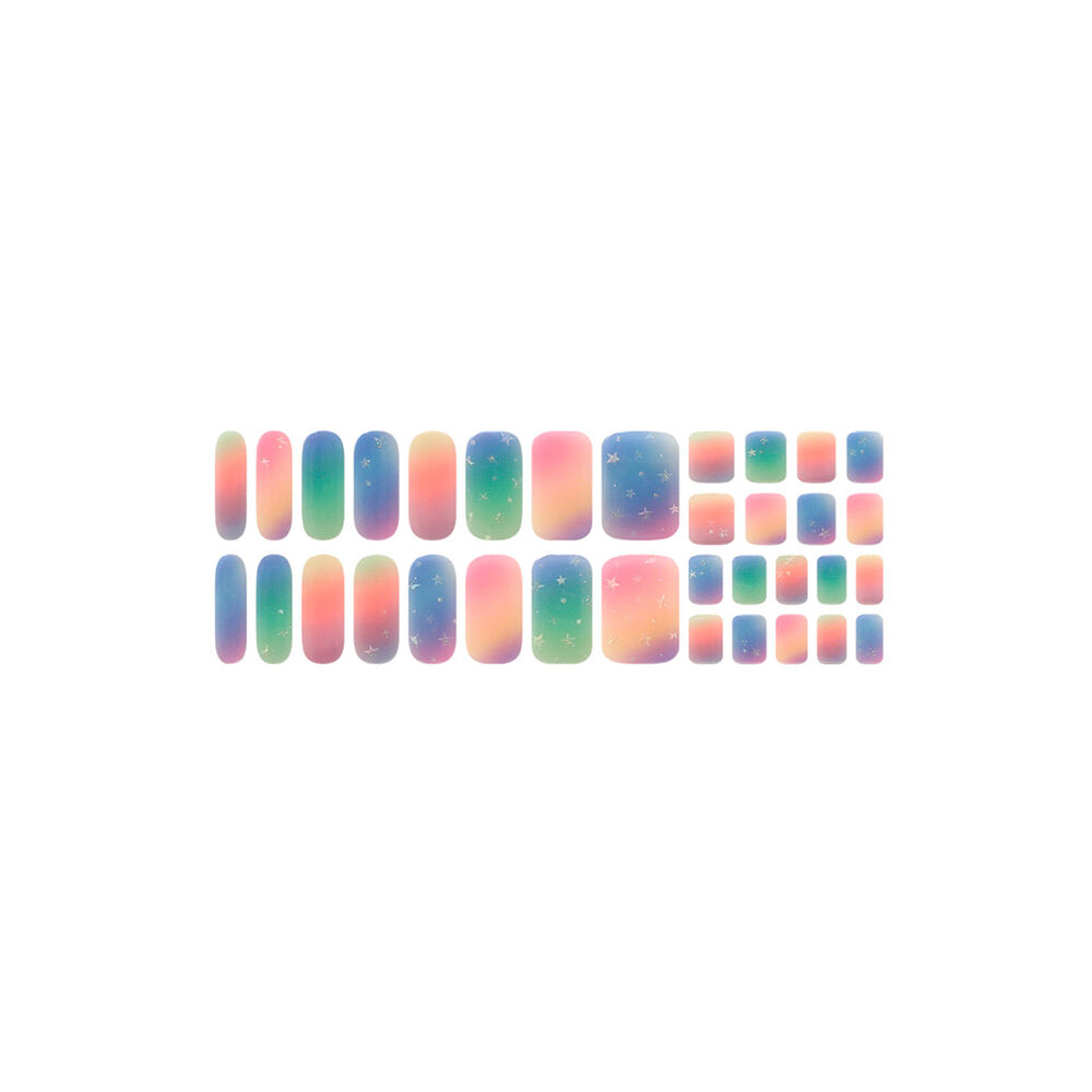 Uñas Sticker Efecto Gel Tiolla Rainbow Star image number 1.0