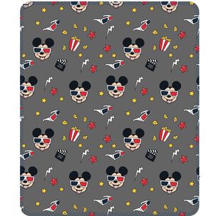 Frazada Infantil Ni&ntilde;o Dise&ntilde;o Animado 127x152 Manta Mantitas Mickey Gris