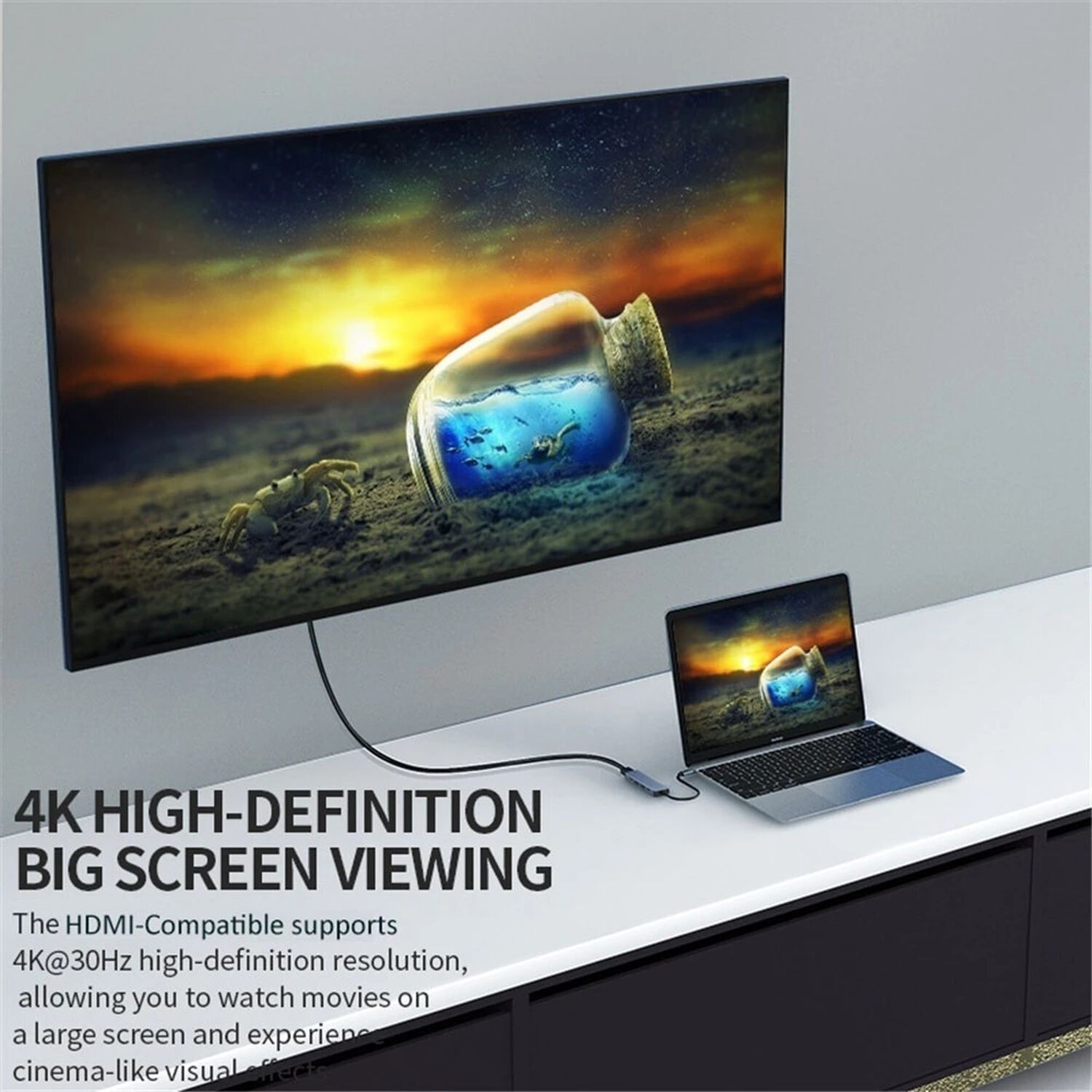 Hub Multipuerto Type-c (5en1) Pro Hdmi 4k Pd 100w + Usb 3.0 image number 3.0