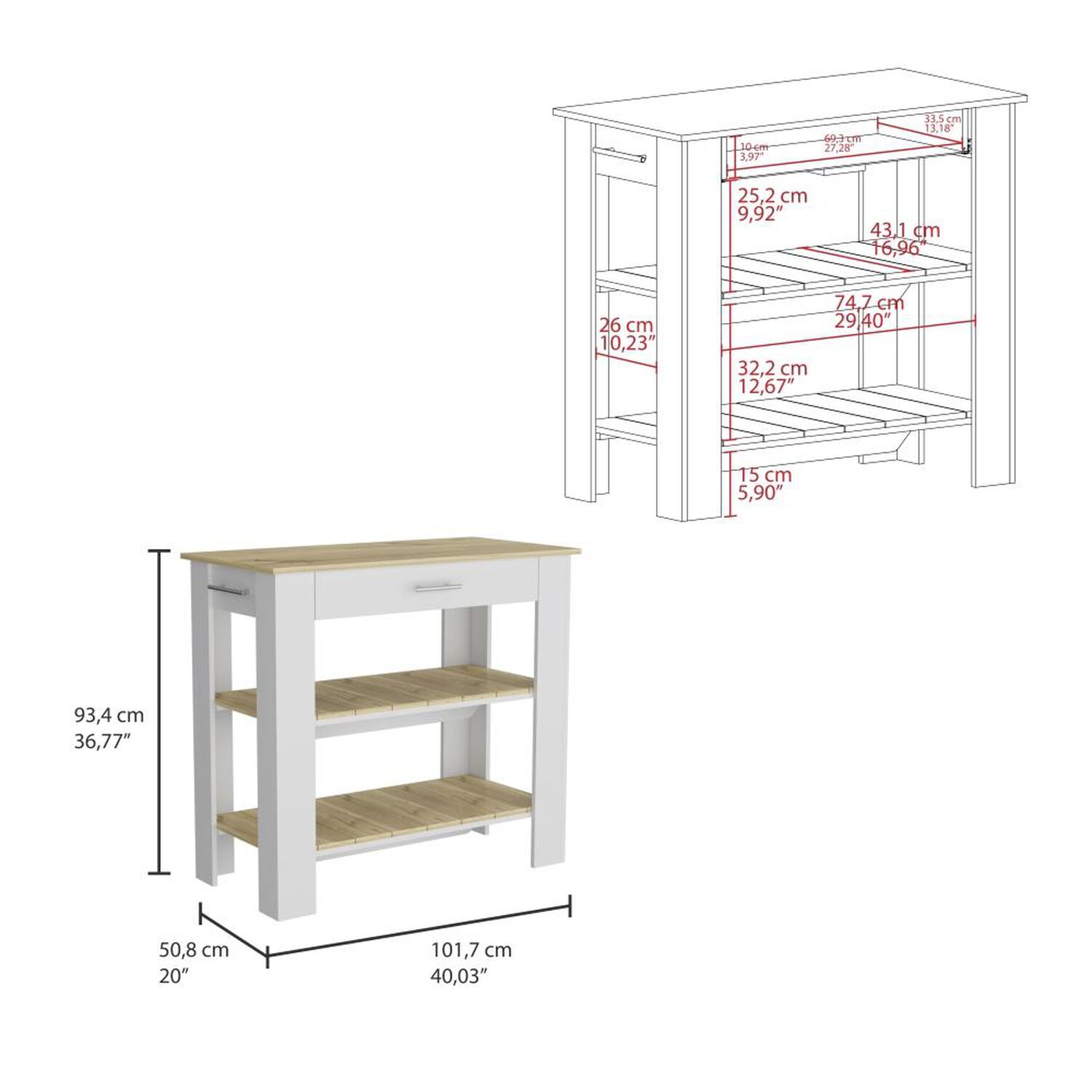 Mueble De Cocina Tuhome Cala / 1 Caj&oacute;n image number 1.0