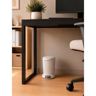 Basurero Con Pedal 6 Litros Ba&ntilde;o Cocina Cierre Suave Blanco Nautica