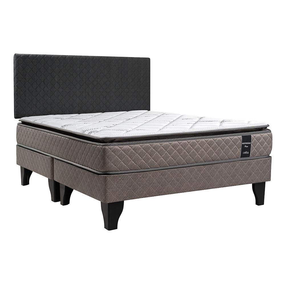 Cama Europea Celta Mediterráneo Plus / King / Base Dividida + Respaldo image number 0.0