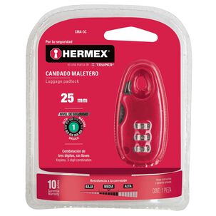 Candado Maletero Para Viaje 25mm - Hermex