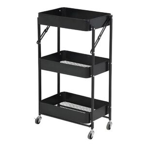 Estante Organizador Plegable Cocina Baño 3 Niveles Y Ruedas