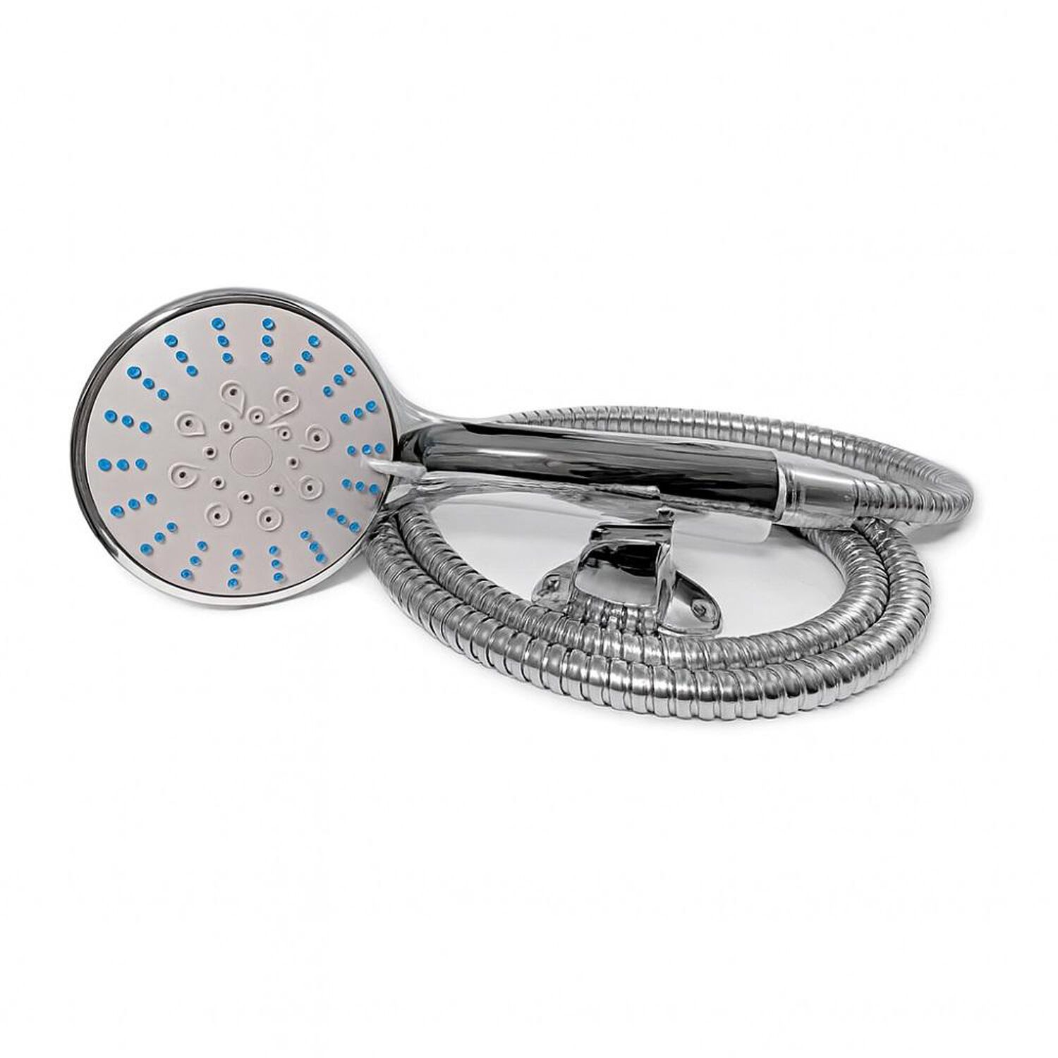 Kit De Ducha Tel&eacute;fono Manguera Soporte Cromado Acero Inox image number 1.0