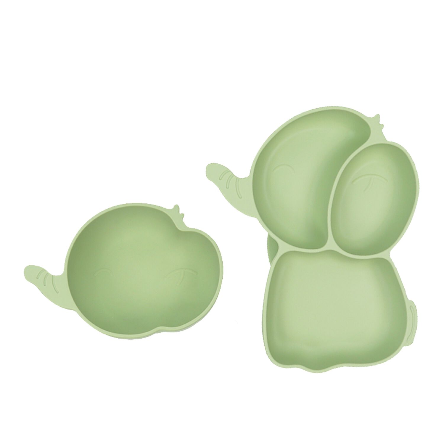 Set Alimentacion Elefante Silicona Verde image number 1.0