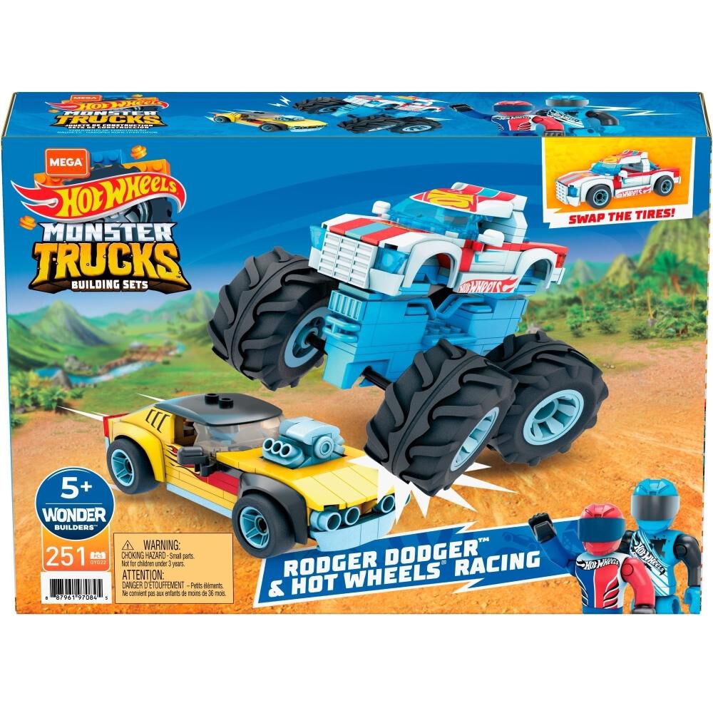 Auto De Juguete Hotwheels Rodger Dodger Y El Monster Truck image number 4.0