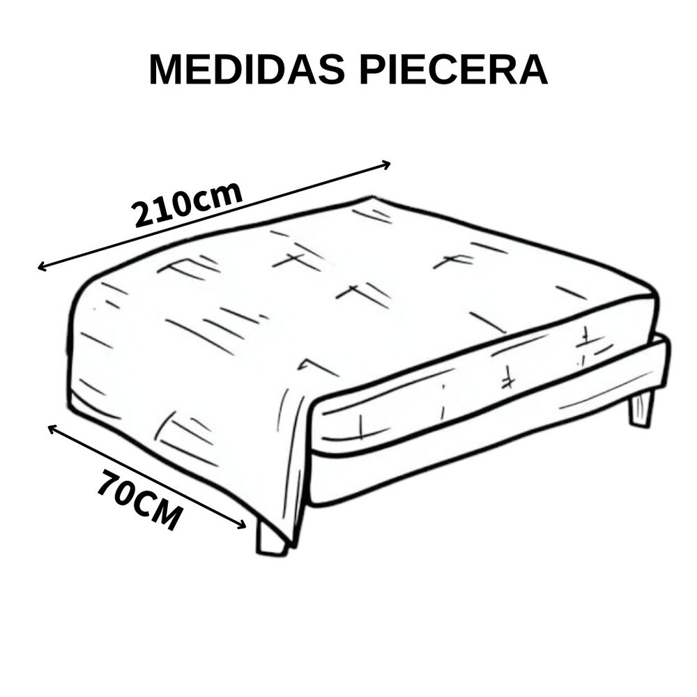 Piecera Texturizada Peludita De 2 Plazas O King Medida 70cm X 210cm Mas 2 Fundas Color Gris image number 2.0